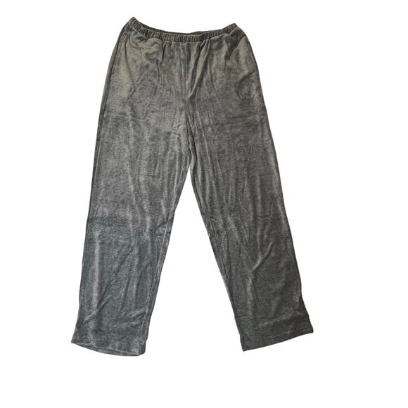 NWOT Feel Good Store Gray Velour Lounge Set 2PC Cowl Neck Top Pants Women’s L - Picture 7 of 8